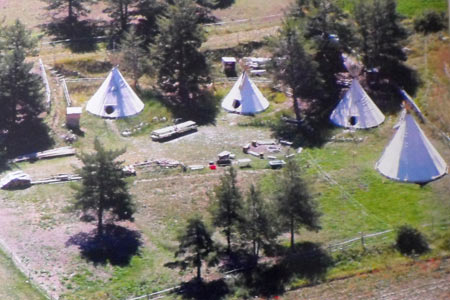 Camp de tipis sioux